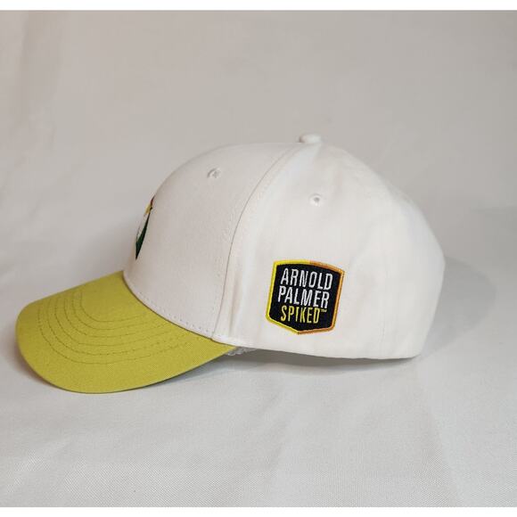 Arnold Palmer Spiked Tea Hat Cap Strapback Adjustable White Yellow Golf - Picture 3 of 5